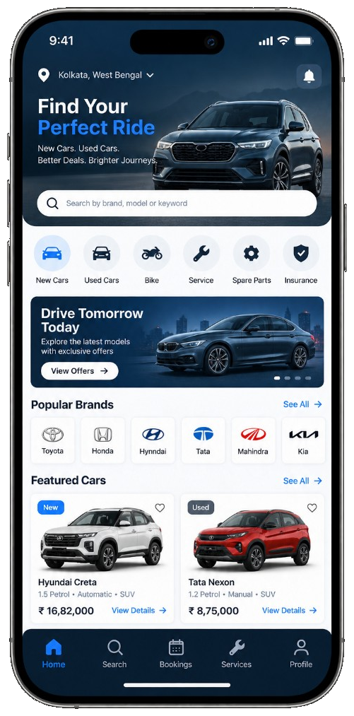 Automotive product showcase