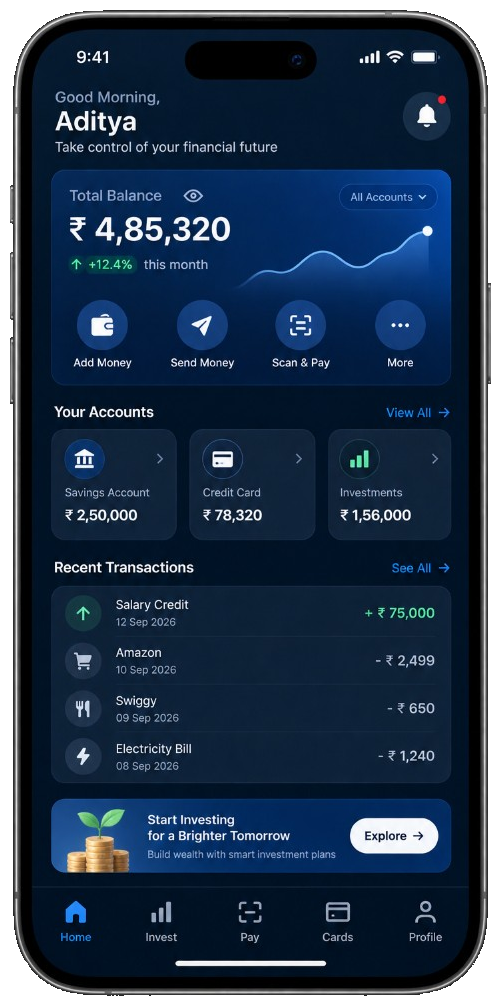 Finance product showcase