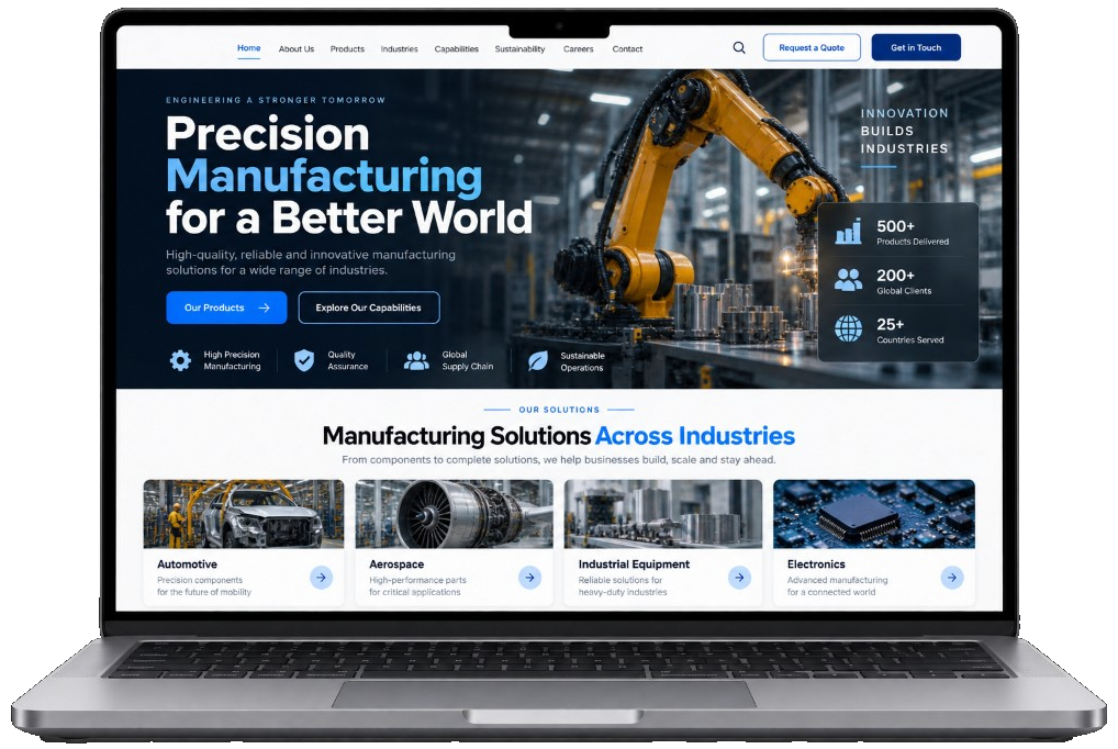 Manufacturing product showcase