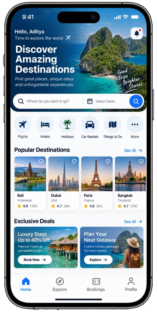 Travel & Tourism product showcase