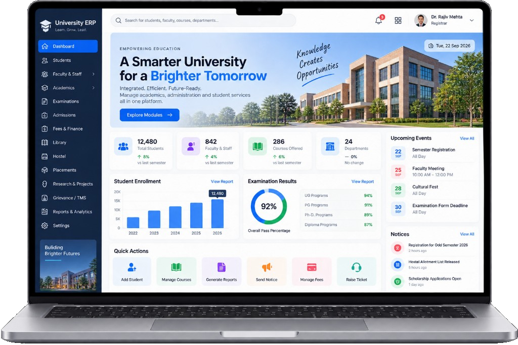 University ERP product showcase